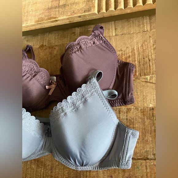 Set of two padded push up bras | purple and blue | Sofra and Lacy | size 36B - Picture 2 of 7
